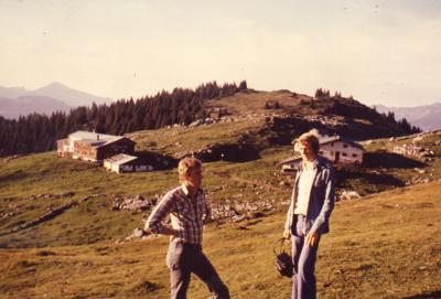 Zellner Ernst (Ernesto) und ich bei einem Wochenendausflug zum Straubinger Haus auf dem Fellhorn, Sept 1975