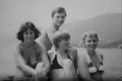 Eder Jenny, Ammerstorfer Alois, Ammerstorfer Margot, Fuchs Lydia (bei einem gemeinsamen Kroatienurlaub, 1975)